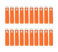 QUARKZMAN 20 Pcs Porte-Clés Rectangulaire en Feutre avec Anneau en Acier Inoxydable, Étiquettes en Feutre Colorées et Inscriptibles pour Sacs de Décoration DIY (Orange, 130 * 30mm)