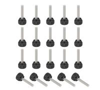 QUARKZMAN 20 Pcs Vis À Main Moletée Filetée, M4 x 20mm Vis De Montage Bras De Moniteur En Acier Inoxydable Boutons De Serrage Poignée Ordinateur TV