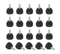 QUARKZMAN 20 Pcs Vis À Moletage Fileté, M3 x 8mm Vis Pour Bras De Montage D'écran Boutons De Serrage En Acier Inoxydable Ordinateur TV