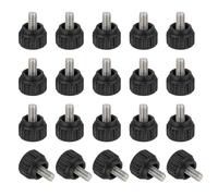 QUARKZMAN 20 Pcs Vis À Pouce Moletée Filetée, M4 x 6mm Vis De Bras De Montage De Moniteur En Acier Inoxydable Poignées De Serrage Ordinateur TV