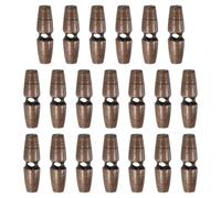 QUARKZMAN 20 Pièces Boutons à Bascule en Bois, 4cm Longueur Boutons en Corne de Manteau à 1 seul trou Accessoires de Vêtements pour Bricoler, Coudre sur Manteaux, Pulls, Marron