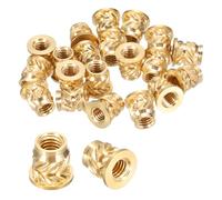 QUARKZMAN 20 Pièces D'Insert Fileté, M3 x 5.4mm H x 4.6mm OD Laiton Métrique À Crans Collerette Écrous-T Insert Femelle Fileté À Chauffage Pour Composants En Plastique Et Impression 3D