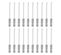 QUARKZMAN 20 Pièces Embout Tournevis Phillips PH0 Tige Hexagonale 1/4" Longueur 80mm Diamètre 2.5mm Magnétique Tête Croisée Embouts Perceuse Acier S2 Tournevis Pour Outils Électriques, Gris