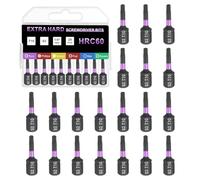 QUARKZMAN 20 pièces Embout Tournevis Torx TT10, Queue Hexagonale 6 mm, Longueur 25 mm, Magnétique, Sécurité Anti-Sabotage, Tête à 6 Pointes, Embouts Hexagonaux en Acier S2