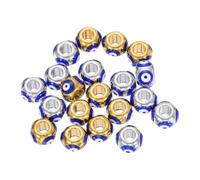 QUARKZMAN 20 Pièces Perles Œil de Émail 10x7mm Bleu