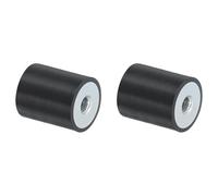 QUARKZMAN 20 x 25mm Filetage M6 Femelle Silentblocs en Caoutchouc, Isolateurs de Vibrations, Remplace les Tampons Anti-Vibrations, Bloc de Base 2 Pièces