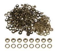 QUARKZMAN 200 Ensembles d'Œillets Métalliques Ronds de 6mm ID avec Rondelles, Œillets en Fer pour Scrapbooking, Chaussures, Vêtements, Cuir, Toile, Sacs, Tissus, Ceintures, Bronze