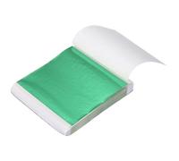 QUARKZMAN 200 Feuilles De Feuille D'or, 3.3"x3.7" Feuilles D'or Imitation Livret Papier Panaché Pour Artisanat, Cadres Photo, Ongles Et Décorations Art DIY,Turquoise