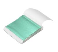 QUARKZMAN 200 Feuilles De Feuille D'Or Imitation, 3.3"x3.7" Feuilles De Feuille D'Or Imitation Livret De Papier Panaché Pour Artisanat, Cadres Photo, Ongles, Vert Emeraude