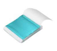 QUARKZMAN 200 Feuilles De Feuille D'Or Imitation, 3.3"x3.7" Feuilles De Feuille D'Or Imitation Livret De Papier Panaché Pour Artisanat, Cadres Photos, Ongles Et Décoration, Bleu Clair