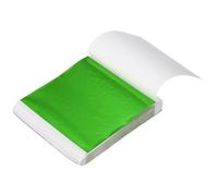 QUARKZMAN 200 Feuilles De Feuille D'Or Imitation, 3.3"x3.7" Feuilles De Feuille D'Or Imitation Livret De Papier Panaché Pour Artisanat, Cadres Photos,Vert