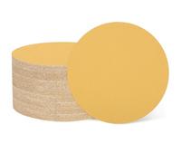 QUARKZMAN 200 Pcs 150mm 6 Pouce Disques de Ponçage 80 Grit Papier Abrasif crochet pour Travail du Bois Automobile Métal, Or