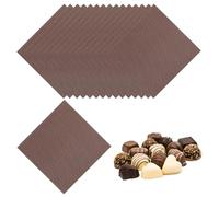 QUARKZMAN 200 Pcs Emballages Aluminium Bonbons (12x12cm) Emballages Carrés Aluminium Chocolat 4.7 x 4.7 PoucesPapiers D'Emballage Bonbons Emballage AlimentaireDécoration Mariage FêteThéMarron