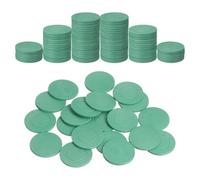 QUARKZMAN 200 Pièces 35 mm Jetons de Poker en Plastique Vert | Mini Jetons de Bingo, Opaque, pour jeux et comptage mathématique, Compteurs d'apprentissage, Disques, Marqueurs
