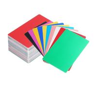 QUARKZMAN 200 Pièces de Cartes de Visite en Métal, Plaques en Aluminium Anodisé de 86x54x0.21mm, Cartes Blanches Polyvalentes pour Gravure Laser, Cartes de Visite Diy (Multicolore)