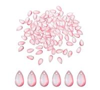 QUARKZMAN 200 Pièces Perles larme en cristal 8x14mm Rose cardamome