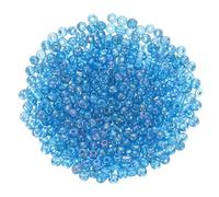 QUARKZMAN 2000 Pcs Perles De Verre En Vrac, 4mm Mini Perles De Verre Lâches Pour DIY Boucles D'oreilles, Colliers, Bracelets, Fabrication De Bijoux, Bleu Clair