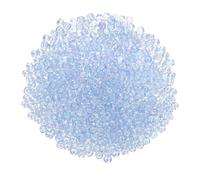 QUARKZMAN 2000 Pcs Perles En Verre En Vrac, 4mm Mini Perles Tubulaires Lâches En Verre Pour DIY Boucles D’Oreilles, Colliers, Bracelets, Création De Bijoux, Bleu Ciel