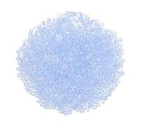 QUARKZMAN 2000 Pièces Perles de Rocaille, 1.5mm Longueur 0.6mm Diamètre du Trou Perles de Verre pour DIY Boucles D'Oreilles, Colliers, Bracelets, Fabrication de Bijoux, Bleu Ciel Irisé