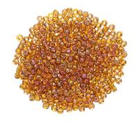 QUARKZMAN 2000 Pièces Perles de Rocaille, 3mm Longueur 1mm Diamètre du Trou Perles de Verre pour DIY Boucles D'Oreilles, Colliers, Bracelets, Fabrication de Bijoux, Café Irisé