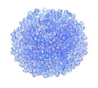 QUARKZMAN 2000 Pièces Perles de Rocaille, 4mm Longueur 1mm Diamètre du Trou Perles de Verre pour DIY Boucles D'Oreilles, Colliers, Bracelets, Fabrication de Bijoux, Bleu Jean Irisé