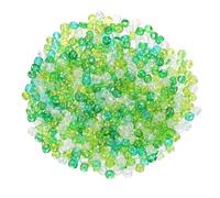 QUARKZMAN 2000 Pièces Perles de Rocaille, 4mm Longueur 1mm Diamètre du Trou Perles de Verre pour DIY Boucles D'Oreilles, Colliers, Bracelets, Fabrication de Bijoux, Divers Verts