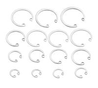 QUARKZMAN 200Pcs Assortiment De Circlips Internes, 15 Tailles En Acier Inoxydable 304 M8 M10 M12 M14 M16 M18 M20 M22 M24 M26 M28 M30 M32 M34 M36