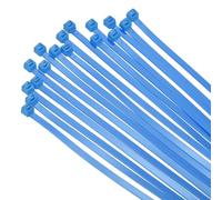 QUARKZMAN 200Pcs Attache de Câble 20cm Bleu Attaches Autobloquantes en Nylon avec Une Résistance à la Traction de 50 Lbs pour Une Utilisation Intérieure et Extérieure