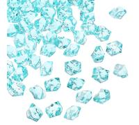 QUARKZMAN 200pcs Faux Cailloux de Glace Acrylique Noir Bleu Pierres Cristaux Gemmes Faux Diamants Étincelants Écrasés pour Remplissage de Vase
