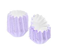 QUARKZMAN 200Pcs Purple Grease-Resistant Cupcake Liners Standard Heavy Duty Paper Muffins Baking Cups Wave Flared Wrappers for Party Wedding Birthday