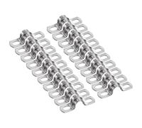 QUARKZMAN 20pcs 1/2" 12mm Colliers De Conduit, Collier De Tube En U M12, Bande De Tuyau Rigide En Acier inox, Support En Forme U Avec Deux Trous Pour Fixation De Tuyau Tube Durite, Épaissi