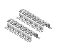 QUARKZMAN 20pcs 1 5/8 Inch 42mm Attaches De Conduit, Collier De Tube M42 En U, Bride Rigide Pour Tuyau En Acier inox, Support En Forme De U Avec Deux Trou Pour Tuyau Tube Flexible, Epais