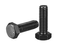 QUARKZMAN 20Pcs 5/16-18 x 1" Boulons À Tête Hexagonale Noir | Vis À Tête Hexagonale Filetée Complète, Boulons Hexagonaux Pour Construction Fabrication De Machines, En Acier Inoxydable 304