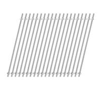 QUARKZMAN 20Pcs 8/32 Pouce Tiges Filetées M4 avec 40Pcs Écrous Hexagonaux et Rondelles 12 Pouce 201 Acier Inoxydable Filetages Complets à Droite pour Crochets, U-Boulons, Argent