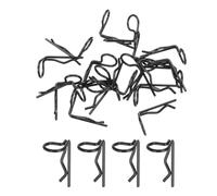 QUARKZMAN 20pcs Angles A 90 Degres RC Body Clips Pins Courbes Ressorts R Pins 20x1.2x10mm pour All 1/8 1/10 1/12 Scale Model RC Car Crawler Truck, Shell Replacement Parts(Noir)