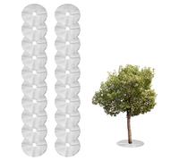 QUARKZMAN 20pcs Anneau De Paillage Arbres 27cm Protection Ronde en Non Tissé Tapis Anti-Mauvaises Herbes Couverture Plantes Anneaux Contrôle des Mauvaises, Silver