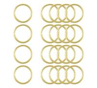 QUARKZMAN 20Pcs Anneaux de Jonction Ouverts, 30mm/1.18" OD Connecteurs d'Anneau de Saut en Laiton 3mm Épais Anneaux Toriques pour Colliers, Bracelets, Porte-Clés, Bricolage, Ton Or
