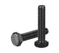 QUARKZMAN 20Pcs Boulons À Tête Hexagonale Vis À Tête Hexagonale Noir | Filetée Complète, 5/16-18 x 1-1/2", Boulons Hexagonaux Pour Construction Fabrication De Machines, En Acier Inoxydable 304
