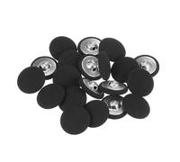 QUARKZMAN 20pcs Bouton Recouvert de Tissu Aluminium 21mm Noir | Rond Boutons de Couture à Tige Métallique pour Costumes, Robes, Chemisiers, Pulls, Robe de Mariée, Vintage, Bricolage