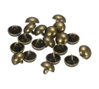 QUARKZMAN 20pcs Boutons De Couture Métalliques Demi-Bombés, 11.5mm / 7/16" Boutons Métalliques Demi-Ronds À Capuchon Perlé Avec Tige Pour Blazer, Costume, Décoration De Vêtements, Bronze