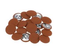 QUARKZMAN 20Pcs Boutons de Couture Ronds en Tissu Recouvert de 44L, 28mm, avec Tige Métallique pour Costumes, Robes, Blouses, Alliage Orange