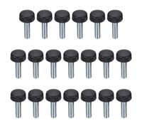 QUARKZMAN 20Pcs Boutons De Serrage Moletés, 1/4"-20 UNC 0.94" Tige Filetée Boutons De Serrage Vis À Main Moletée Pour Remplacement Tondeuse À Gazon Base Parapluie Serrage Machines