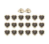 QUARKZMAN 20Pcs Boutons En Fausses Perles, 11mm/0.43" Embellissements En Boutons De Couture En Forme De Coeur Pour DIY Artisanat Manteaux Robes Décoration De Mariage, Gris
