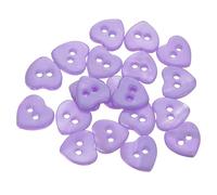 QUARKZMAN 20Pcs Boutons Naturels En Nacre, 2 Trou 11.5mm Forme De Coeur Pour Chemises Manteaux Costumes Vestes Jeans Jupes DIY Couture Artisanat, Violet