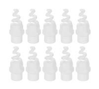 QUARKZMAN 20Pcs Buses Spirale Coniques, 3/8" Male PP Plastique Poussière Enlever Pulvérisateur Atomisation Arroseur Pour Garden Arrosage Fire Proof Gaz froid, Blanc