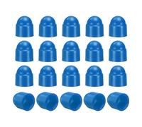 QUARKZMAN 20Pcs Cache-Écrou Hexagonal, M6x10x14mm Capuchon Protection Plastique Pour Écrous Hexagonaux Pour Meubles D'Intérieur Et D'Extérieur, Bouchons Boulons, Décoration, Bleu