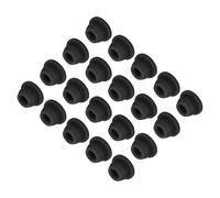 QUARKZMAN 20Pcs Cache Trou Meuble Bouchon Silicone 7.5mm Diamètre de Montage Noir Largeur de Rainure Étroite 2mm Joint de Panneau Rond pour Cloisons de Cuisine, Bouchons d'Étanchéité