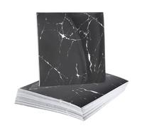 QUARKZMAN 20pcs Carreaux Marbre Adhésifs, Panneau Mural Imperméable Pour Salle Bain, Cuisine, Salon, Design Racine Noir Et Blanc, 12"x12" PVC Carreaux Adhésifs Pour Douche