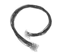 QUARKZMAN 20Pcs Cordon Ciré pour Collier en Vrac Noir 1,5mm Dia 24"