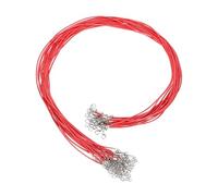 QUARKZMAN 20Pcs Cordon Ciré pour Collier en Vrac Rouge 1,5mm Dia 24" Corde à Collier avec Fermoir à Chaîne pour Pendentifs, Bracelets, Fournitures de Fabrication de Bijoux, Accessoires